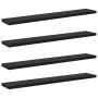 Tablero de Estantería 4 pcs Negro 60 x 10 x 1.5 cm