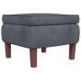 Hocker mit dunkelgrauen Samtbeinen aus Holz von vidaXL, Klapphocker und Stühle - Ref: Foro24-329458, Preis: 74,40 €, Rabatt: %