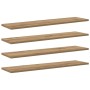Tablero de Estantería 4 pcs Marrón 80 x 20 x 1.5 cm