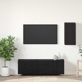 Mueble para TV de Pared Roble negro Madera contrachapada