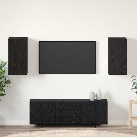 Mueble para TV de Pared Roble negro Madera contrachapada