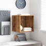Mueble de pared con estante Madera vieja 37 x 37 x 37 cm
