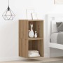 Mueble de pared con estante 2 pcs Roble artisan 37 x 37 x 37 cm