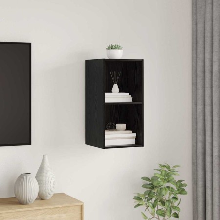 Armario de TV Roble negro 37 x 37 x 72 cm Madera contrachapada