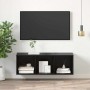 Armario de TV Roble negro 37 x 37 x 107 cm Madera contrachapada