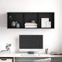 Armario de TV Roble negro 37 x 37 x 107 cm Madera contrachapada