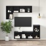 Armario de TV Roble negro 37 x 37 x 107 cm Madera contrachapada