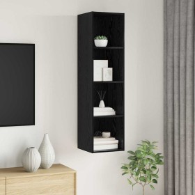 Armario de TV Roble negro 37 x 37 x 142.5 cm