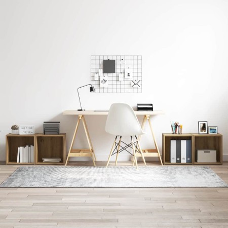 Conjunto de mueble de TV 4 pcs Roble artesanal en Muebles TV | Comprar online en Foro24