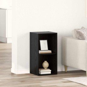 Gabinete de TV Roble negro Madera contrachapada