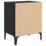 Armario de Noche 2 pcs Roble negro 40 x 30 x 50 cm
