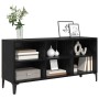 Gabinete de TV Negro 69.5 x 30 x 50 cm Madera contrachapada