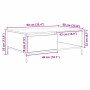 Mesa de Café Roble artisan 90 x 60 x 35 cm Madera contrachapada