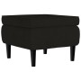 Taburete con patas de madera terciopelo negro von vidaXL, Klapphocker und Stühle - Ref: Foro24-329442, Preis: 78,92 €, Rabatt: %