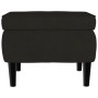 Taburete con patas de madera terciopelo negro von vidaXL, Klapphocker und Stühle - Ref: Foro24-329442, Preis: 78,92 €, Rabatt: %
