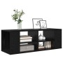 Mueble para TV Montado en la Pared Roble negro 102 x 35 x 35 cm