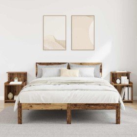Armario de Noche 2 pcs Madera vieja 40 x 35 x 60 cm