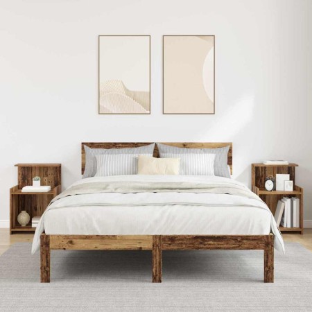 Armario de Noche 2 pcs Madera vieja 40 x 35 x 60 cm