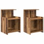 Armario de Noche 2 pcs Madera vieja 40 x 35 x 60 cm
