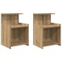 Armario de Noche 2 pcs Roble artisan 40 x 35 x 60 cm