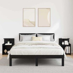 Armario de Noche 2 pcs Roble Negro 40 x 35 x 60 cm en Mesitas de noche | Comprar online en Foro24