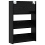 Armario de zapato de pared Roble negro Madera contrachapada