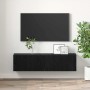 Gabinete de TV 2 pcs Negro 60 x 30 x 30 cm Madera contrachapada