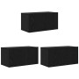 Gabinete de TV 3 pcs Negro 60 x 30 x 30 cm Madera contrachapada