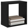 Estantes de pared con estante 2 pcs Roble Negro 26 x 15 x 26 cm