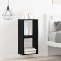Estantes de pared con estante 2 pcs Roble Negro 26 x 15 x 26 cm