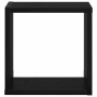 Estantes de pared con estante 2 pcs Roble Negro 26 x 15 x 26 cm