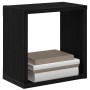 Estantes de pared con estante 4 pcs Roble negro 26 x 15 x 26 cm