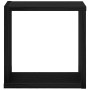 Estantes de pared con estante 4 pcs Roble negro 26 x 15 x 26 cm