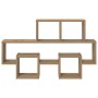 Estante de pared con estante Roble artisan 82 x 15 x 51 cm