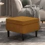 Hocker mit Holzbeinen aus braunem Samt von vidaXL, Klapphocker und Stühle - Ref: Foro24-329444, Preis: 77,22 €, Rabatt: %