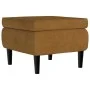 Hocker mit Holzbeinen aus braunem Samt von vidaXL, Klapphocker und Stühle - Ref: Foro24-329444, Preis: 77,22 €, Rabatt: %
