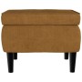 Hocker mit Holzbeinen aus braunem Samt von vidaXL, Klapphocker und Stühle - Ref: Foro24-329444, Preis: 78,24 €, Rabatt: %