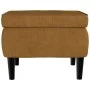 Hocker mit Holzbeinen aus braunem Samt von vidaXL, Klapphocker und Stühle - Ref: Foro24-329444, Preis: 77,22 €, Rabatt: %