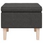 Hocker mit Holzbeinen, gepolstert mit dunkelgrauem Stoff von vidaXL, Klapphocker und Stühle - Ref: Foro24-329426, Preis: 78,2...