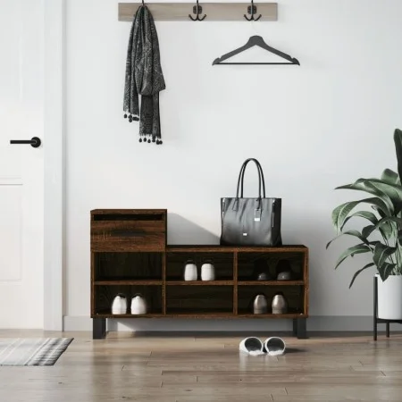 Brown oak plywood shoe cabinet 102x36x60 cm by vidaXL, Shoe racks and shoe organizers - Ref: Foro24-831379, Price: 69,19 €, D...
