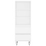 Hohes weißes Sperrholz-Sideboard 40x36x110 cm von vidaXL, Sideboards - Ref: Foro24-831508, Preis: 64,38 €, Rabatt: %
