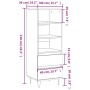 Hohes weißes Sperrholz-Sideboard 40x36x110 cm von vidaXL, Sideboards - Ref: Foro24-831508, Preis: 64,38 €, Rabatt: %