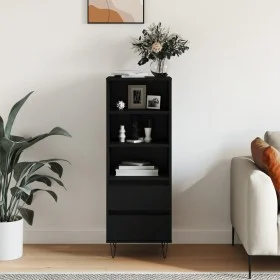 Aparador alto madera contrachapada negro 40x36x110 cm de vidaXL, Aparadores - Ref: Foro24-831509, Precio: 69,85 €, Descuento: %