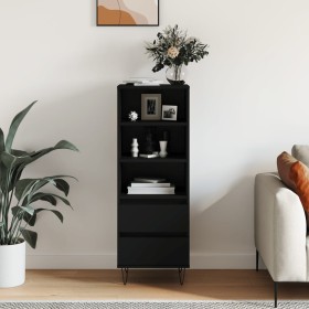 Hoher Schrank aus schwarzem Sperrholz 40x36x110 cm von vidaXL, Sideboards - Ref: Foro24-831509, Preis: 70,77 €, Rabatt: %