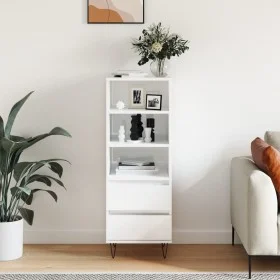 High glossy white plywood sideboard 40x36x110 cm by vidaXL, Sideboards - Ref: Foro24-831510, Price: 67,32 €, Discount: %