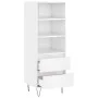 Hochglänzendes Sideboard aus weißem Sperrholz, 40 x 36 x 110 cm von vidaXL, Sideboards - Ref: Foro24-831510, Preis: 67,32 €, ...