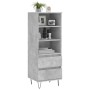 Aparador alto madera contrachapada gris hormigón 40x36x110 cm de vidaXL, Aparadores - Ref: Foro24-831512, Precio: 64,30 €, De...