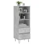 Concrete gray plywood tall sideboard 40x36x110 cm by vidaXL, Sideboards - Ref: Foro24-831512, Price: 61,77 €, Discount: %