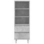 Aparador alto madera contrachapada gris hormigón 40x36x110 cm de vidaXL, Aparadores - Ref: Foro24-831512, Precio: 64,30 €, De...