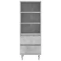 Concrete gray plywood tall sideboard 40x36x110 cm by vidaXL, Sideboards - Ref: Foro24-831512, Price: 61,77 €, Discount: %